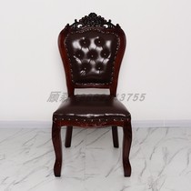 European dining chair solid wood hotel table large round table and chair combination VIP chair hotel chair special banquet chair
