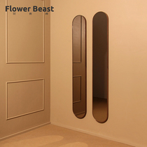 Flowers and Beast Links Mirror Nordic Light Luxury Wears Mirror Living Room wall Ultra - Narrow - landing audition mirror