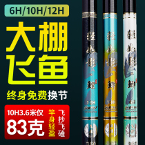 Wenxing Greenhouse Fishing Rod 19 Tune 6H Flying Transcript Crucian Carp 10 Flying Kowtow 12 Black Pit Ultralight Super Hard Winter Fishing Carp Rod Lanon