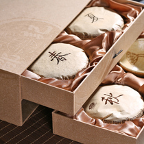 Zou Ji Puer tea gift box leaves four seasons 3 pieces x 100g plus earthen pottery tea bowl Yunnan specialty gift