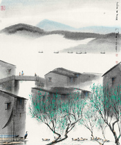 "Spring Morning" Yang Mingyi Celebrity Calligraphy and Painting Decorative Painting Traditional Chinese Painting Heart 40 * 48cm