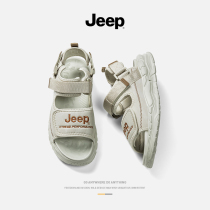 jeep gip cool shoes mens summer sports casual outside driving thick bottom non-slip deodorant summer outside wearing beach shoes