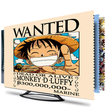 Cartoon anime One Piece TV Hood Dust Cloth LCD TV Hanging Dust Cover TV set can be customized