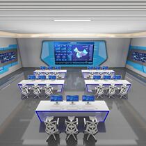 Paint monitor center console luxury command center fire can be customized computer desk power grid financial center multi-link