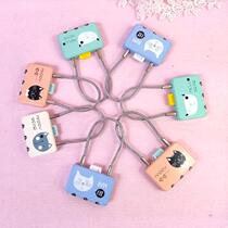 Dormitory student Cabinet password lock cartoon cute men and women dormitory schoolbag luggage lock wire rope small padlock