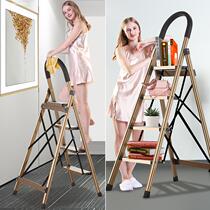 Aiao aluminum alloy ladder household multifunctional thick herringbone ladder indoor non-slip stair folding telescopic five-step ladder