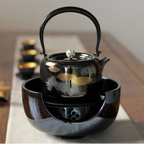 Longyinzhai stainless steel pot electric pottery furnace special steel boiling (light gold honeysuckle) (Black Earth cloud pine)