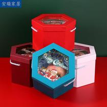 Christmas transparent Apple gift box Christmas Eve new Ping An fruit packaging empty paper box wholesale high-end creative