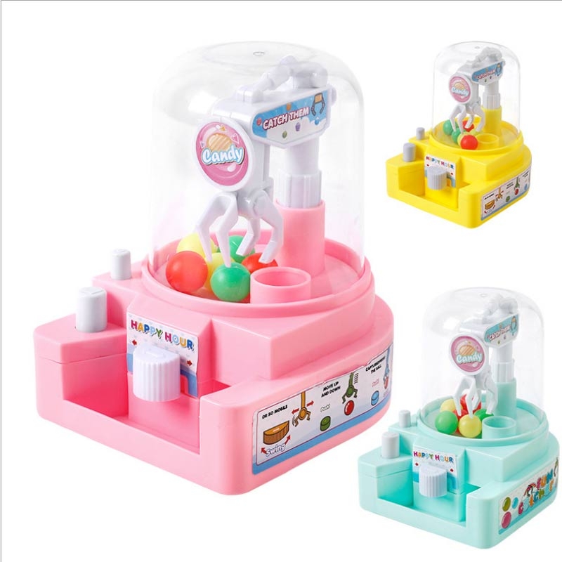 Children's mini-grabbing doll game machine, small egg-twisting amusement machine, grabbing machine, candy, boys and girls desktop toys L