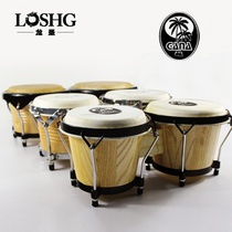  Western Percussion Bongo drum GONGO Ghanaian cowhide 7 inch 9 inch solid wood tambourine 6 inch 7 inch African BONGO