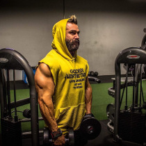 Muscle fitness Dog Brothers Sports hooded vest men summer loose breathable sleeveless vest basketball training suit running