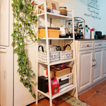 Suitable for household storage rack floor-to-ceiling multi-storey bedroom bookshelf kitchen storage rack wrought iron trapezoidal balcony storage rack