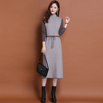 Cardigan 100 Pure Wool Knitted Dress Autumn and Winter 2021 New Lady with Sweater Dress