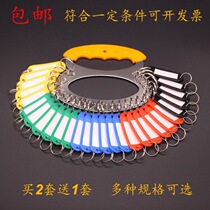 Metal Key Ring Keychain Label Card Keychain Plate Ring Company Personal Home Storage Management Card Key Plate
