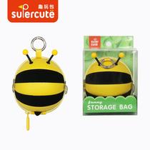supercute creative bee key bag bank card bag fashion backpack hanging decoration novel bus card bag