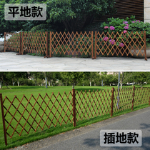 Carbonized anticorrosive wood ground fence fence outdoor courtyard guardrail outdoor garden partition fence fence climbing