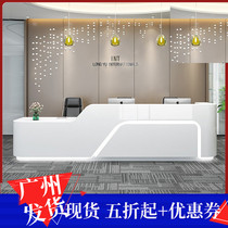 Simple modern company paint front desk fashion special-shaped reception desk consultation bar hotel creative welcome cashier table