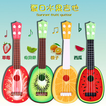 Childrens simulation fruit guitar can play ukulele toy mini instrument piano baby boys and girls