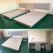 Shanghai Jiaxuan hotel furniture standard room Full set of express hotel rooms Soft bag furniture Bed Hotel bed and breakfast Apartment bed