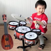 Childrens drum kit toys 1-3-6-10 years old baby beginner big boy jazz drum gift