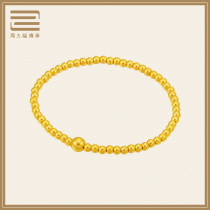 Chow Tai Fook Heritage series new gold foot gold bracelet small ball bracelet F220149