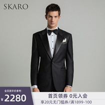 (High count Australian texture pure wool)SKARO suit suit Mens split collar suit Wedding dress