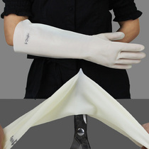 Nitrile rubber gloves wear-resistant long model with non-breaking acid and alkali resistant high temperature housework laundry hotel brush dishes washing gloves