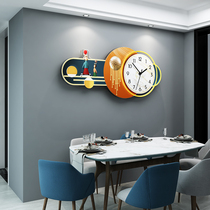 Restaurant decoration wall clock modern simple clock living room home fashion atmosphere personality creative Net red clock hanging wall