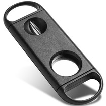CigarKing Cigar Cutter Stainless Steel Portable Cigar Knife Sharp and Smooth Blade Dual Function Scissors