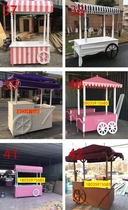 Mobile stall car wooden market night market float folding stall shopping mall stall shed display stand stall car