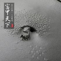 Natural whole piece of Wujin Stone tea tray large and small household dry bubble simple tea table tea slate floating carving tea tray