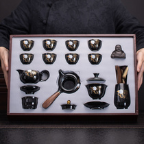 Automatic kung fu tea set office meeting customers with high-end Chinese style modern simple light luxury lazy people making tea artifact