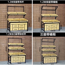 Shelf fruit shop display rack container floor multi-storey supermarket shelf floor-standing family simple vegetable corner