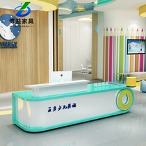 Early Education Center Reception desk Kindergarten training institutions Bar Art Center Mother and baby shop Paint cashier