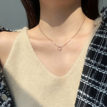 s925 sterling silver ring necklace 2021 New light luxury niche design sense simple high-end choker summer