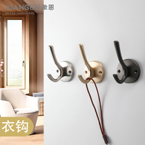 Shoe cabinet hook Single Chinese clothes creative Nordic cloakroom single hook Wall hanging wall copper brushed hanging hook