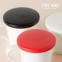 Sybil Red White Black lid matte ceramic mug lid water cup lid dustproof high temperature