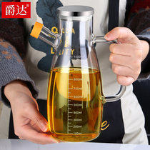 German high boron silicon glass oil jug anti-leak dosing oil bottle 1000ml Oil tank Large size Large capacity kitchen Home