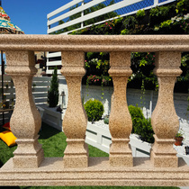 Granite Marble railing Guardrail Balcony Villa Stone column Cylindrical square column Stone fence Outdoor Roman column