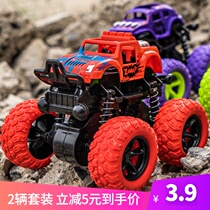 Four-wheel drive off-road car childrens boys and girls toy car pullback inertial simulation model drop resistance 2-4 years old baby