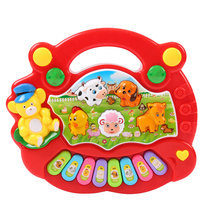 Puzzle baby toys Cartoon animal farm music piano Baby enlightenment early education piano girl Multi-function electronic piano