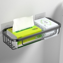  Punch-free toilet tissue box Wall suction toilet household toilet paper rack Pumping paper box roll paper rack Bathroom shelf