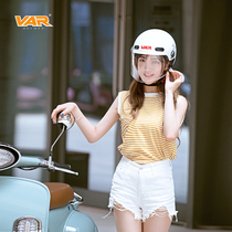VAR electric motorcycle retro helmet Japanese long mirror 16cm mirror sunscreen rainproof lens C06