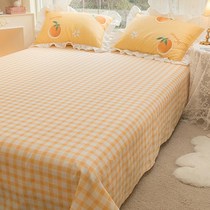Checkerboard sheets Simple small Qing New Year autumn and winter thickened good-looking sheets pure cotton authentic old coarse cloth sheets