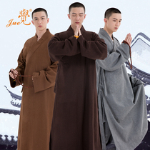 Jue brand monk clothes cotton-padded jacket winter wool wool coat warm thick gown master monk