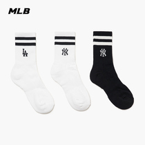 MLB official mens and womens socks simple double horizontal bar small Logo wild cross stockings 21 Autumn New SOMA2