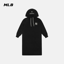  MLB official womens dress NY long-sleeved loose long hooded sweater skirt sports autumn new product OP04