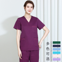 Hand dressing operating room female doctor purple short sleeve summer brush hand long sleeve isolation split set hospital work clothes