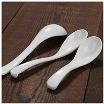 Hotel commercial spoon household plastic melamine long handle hook spoon imitation porcelain ramen spicy hot color soup spoon spoon