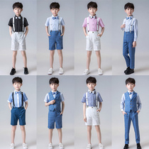 Boy suit suit suit summer small host costume handsome boy performance dress flower girl dress British children dress